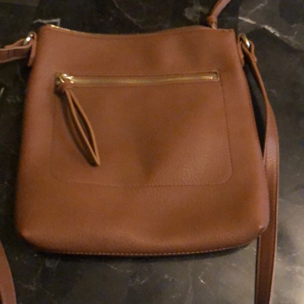Camel cross body bag